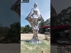 SS316L υπαίθριο μεγάλο γυαλισμένο γλυπτό ανοξείδωτου ύψους 5,7 μέτρων