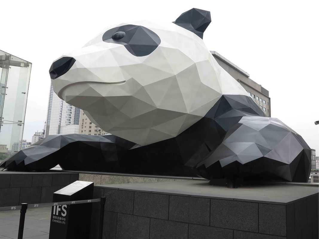 Υπαίθριο βερνίκι ψησίματος ανοξείδωτου γλυπτών τέχνης κήπων της Panda μεγάλο