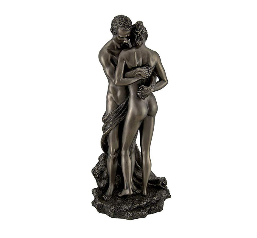 Σύγχρονα χυτά χαλκού αγάλματα ζεύγους φιλήματος γλυπτών Nude για τη δημόσια διακόσμηση